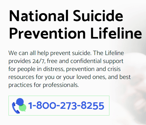 National Suicide Prevention Call Line