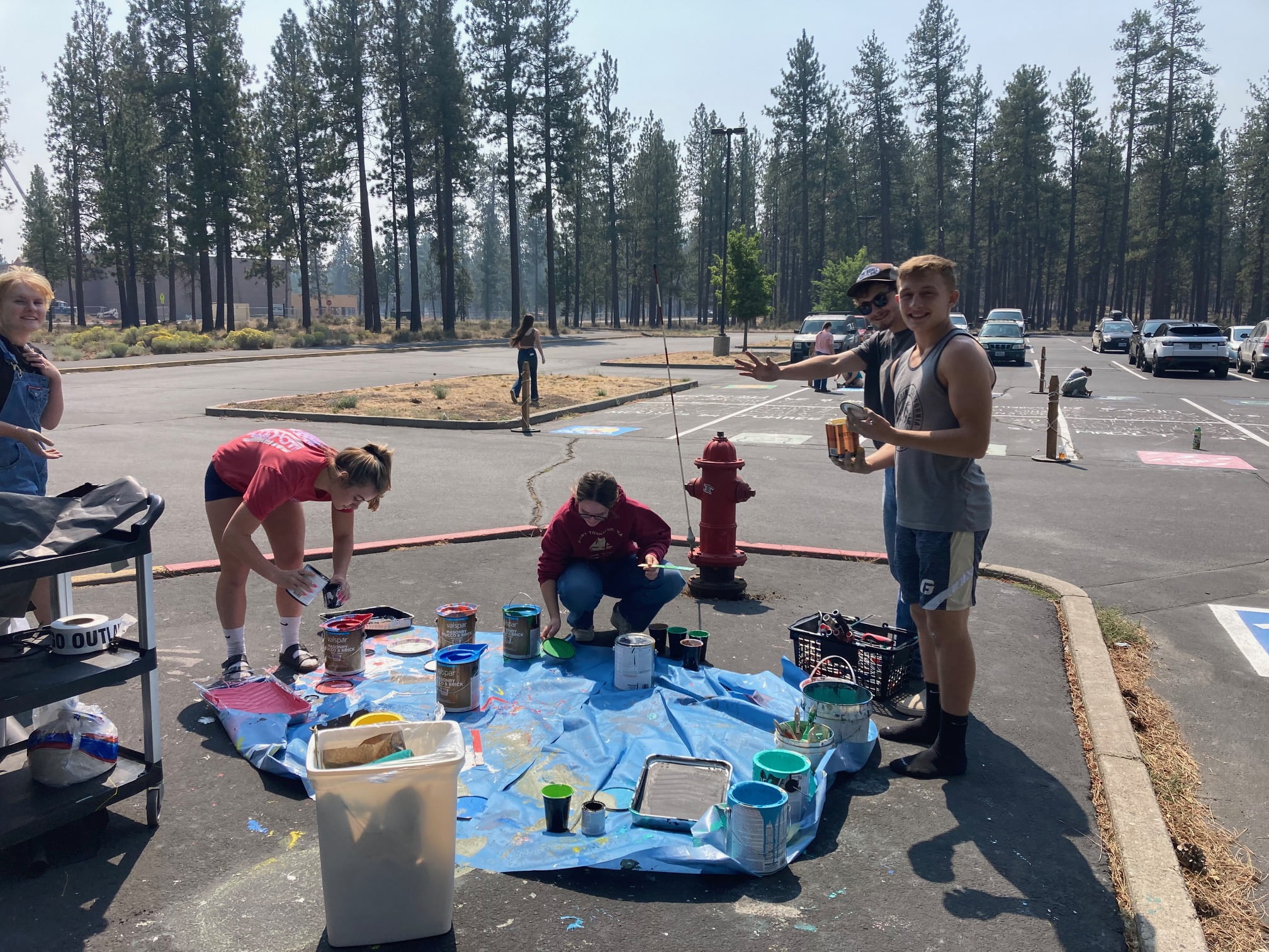 Senior Traditions - paint a square on a SHS parking spot