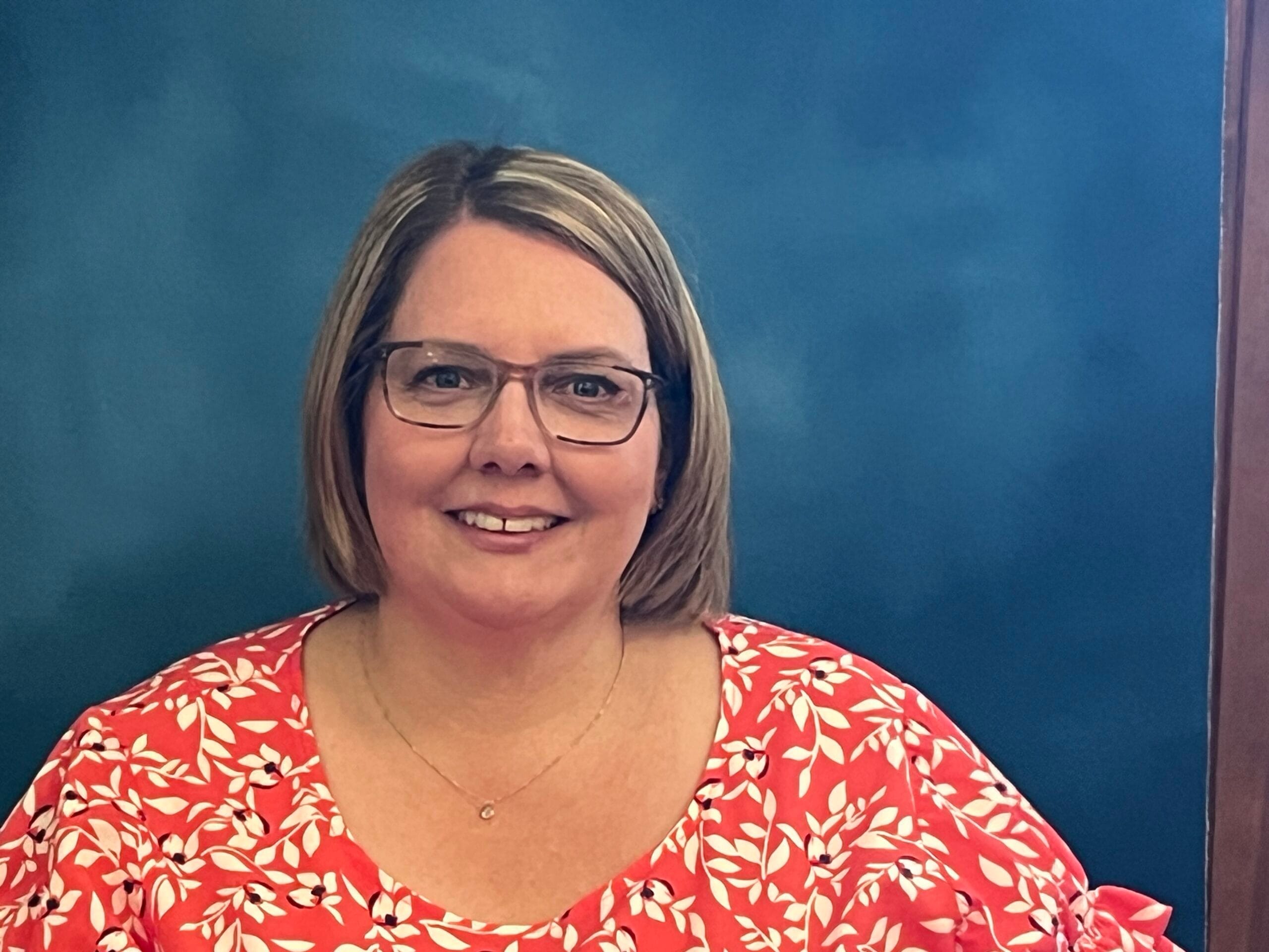 this is a photo of julie stuvland, the registrar and counseling secretary at sisters hgh school